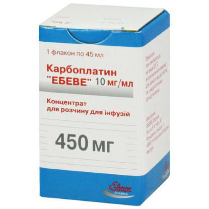Світлина Карбоплатин Ебеве концентрат для розчину для інфузій 450 мг/ 45 мл